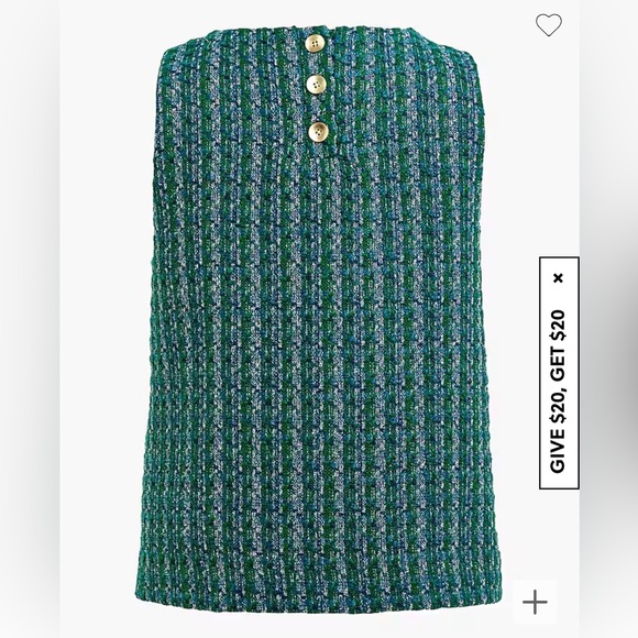 NWT J. Crew Factory Tweed button-back shell - Picture 5 of 6